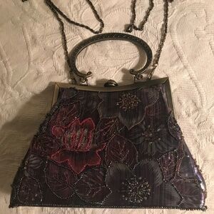 Purple beaded purse